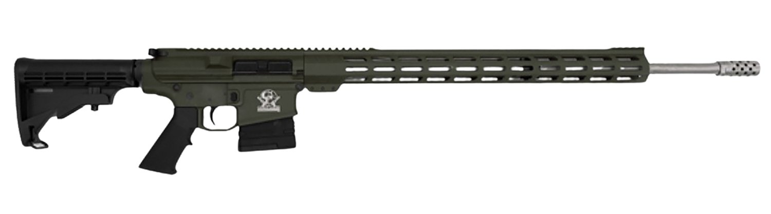 GLFA .243 Win AR Semi-Auto Rifle OD Green 24" S/S BBL 5-Shot - Great Lakes Firearms - .243 WINCHESTER