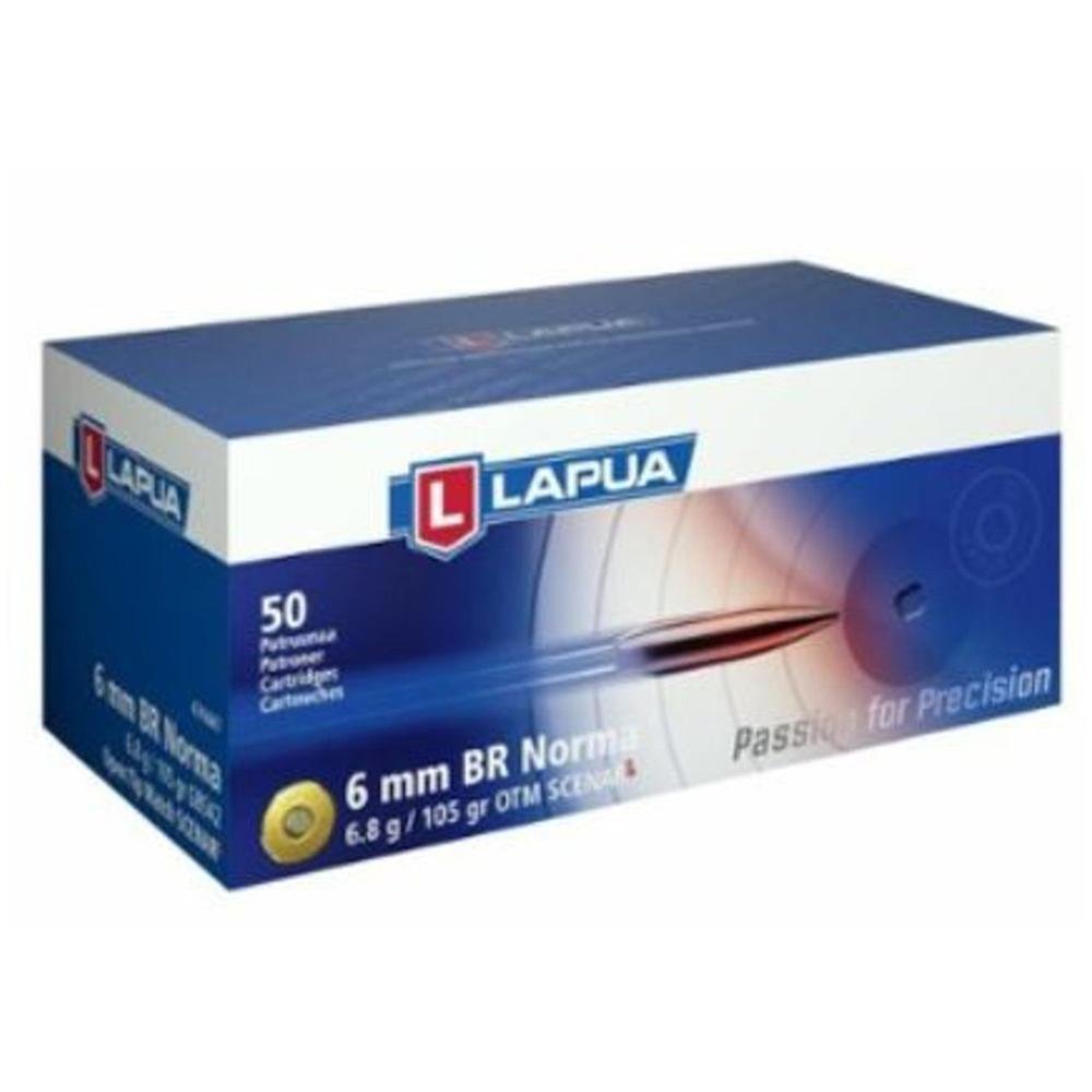 Lapua 4316047 6mm BR Norma 105gr Scenar-L OTM Rifle Ammo 2674fps 50ct