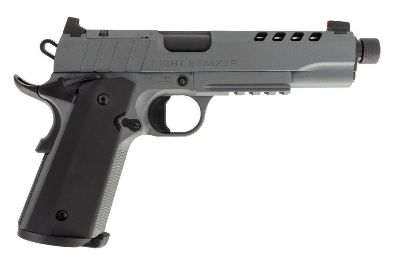SDS 10100556 1911 Night Stalker SF .45ACP 5" Threaded Barrel Cerakote Gray - Tisas - 45 ACP