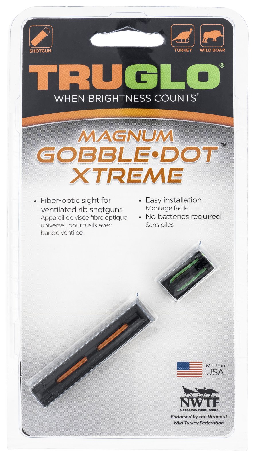 TruGlo Magnum Gobble Dot Xtreme 1/4 in Rib Shotgun Sights (TG941XA)