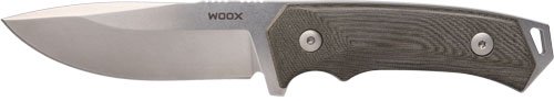 WOOX BUKNF00107 Rock 62 Fixed Blade Knife 4.25" Grey Micarta Handle