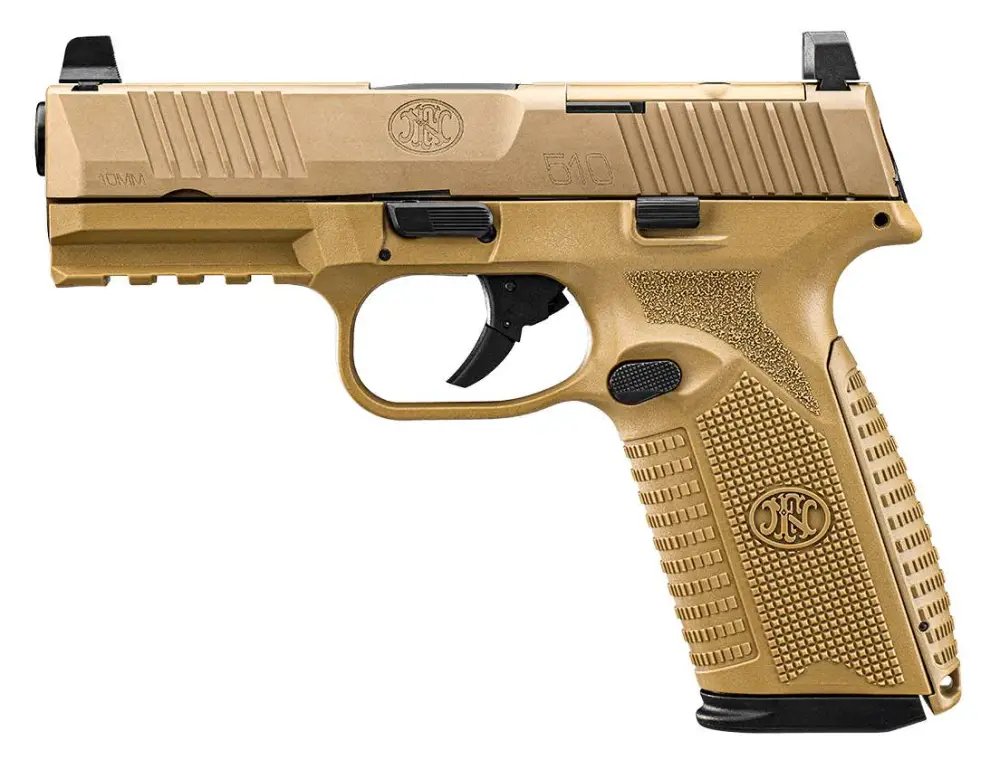 FN 510 MRD 10mm Auto Pistol 15 Rounds FDE - FN America - 10mm