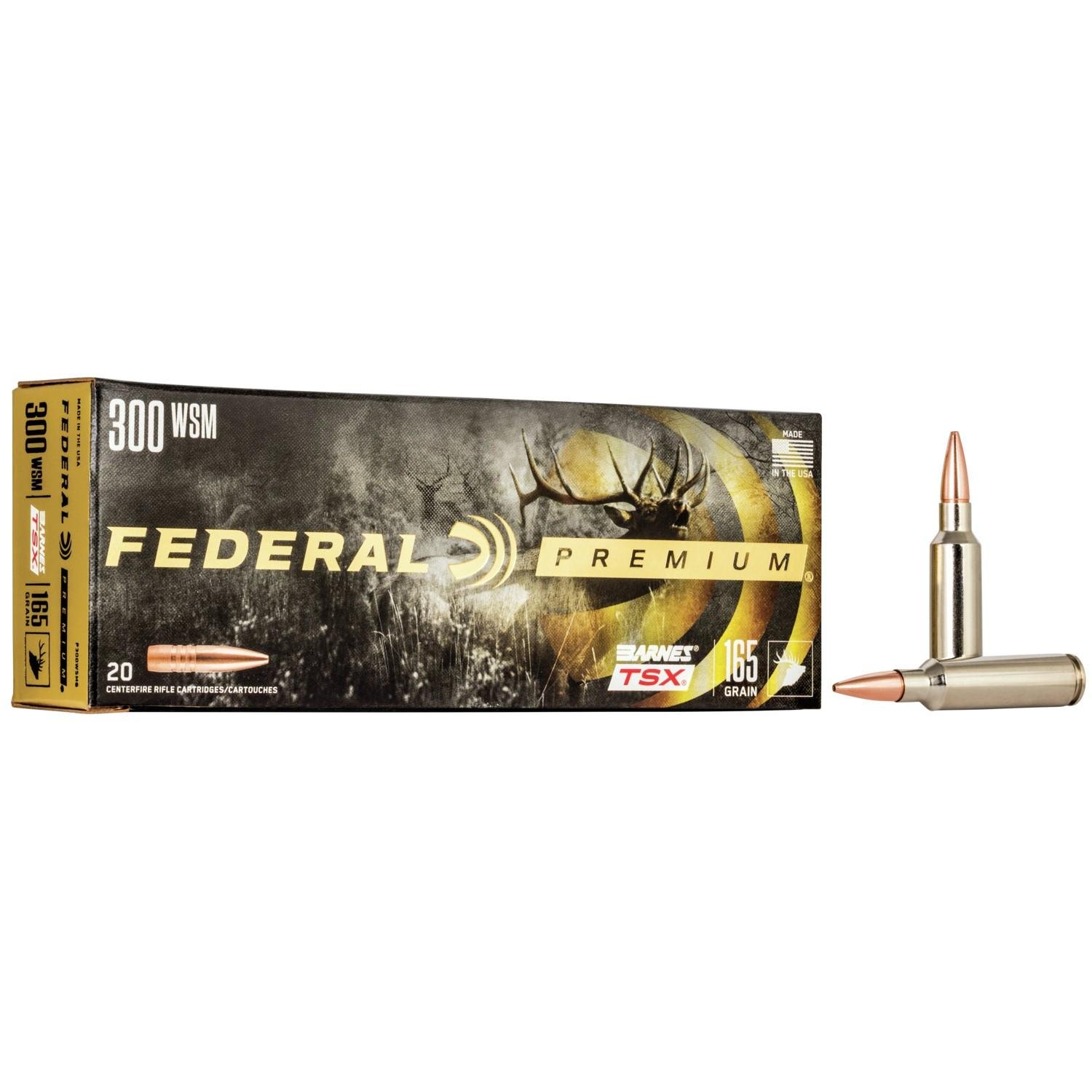 Federal P300WSMG Premium 300WSM 165gr Barnes TSX 20 Per Box/10 Case - Federal Premium Ammunition - BARNES TSX