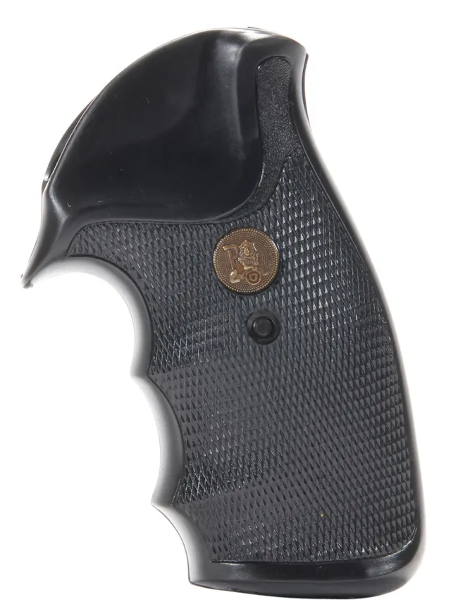 Pachmayr Gripper Checkered Black Rubber Grip Finger Grooves - Pachmayr
