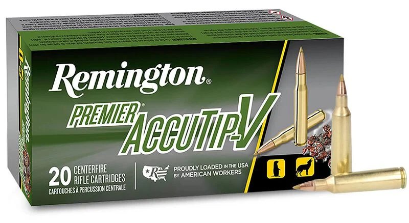Remington Ammunition 29186 Premier Accutip-V 22-250Rem 50gr Boat Tail 20