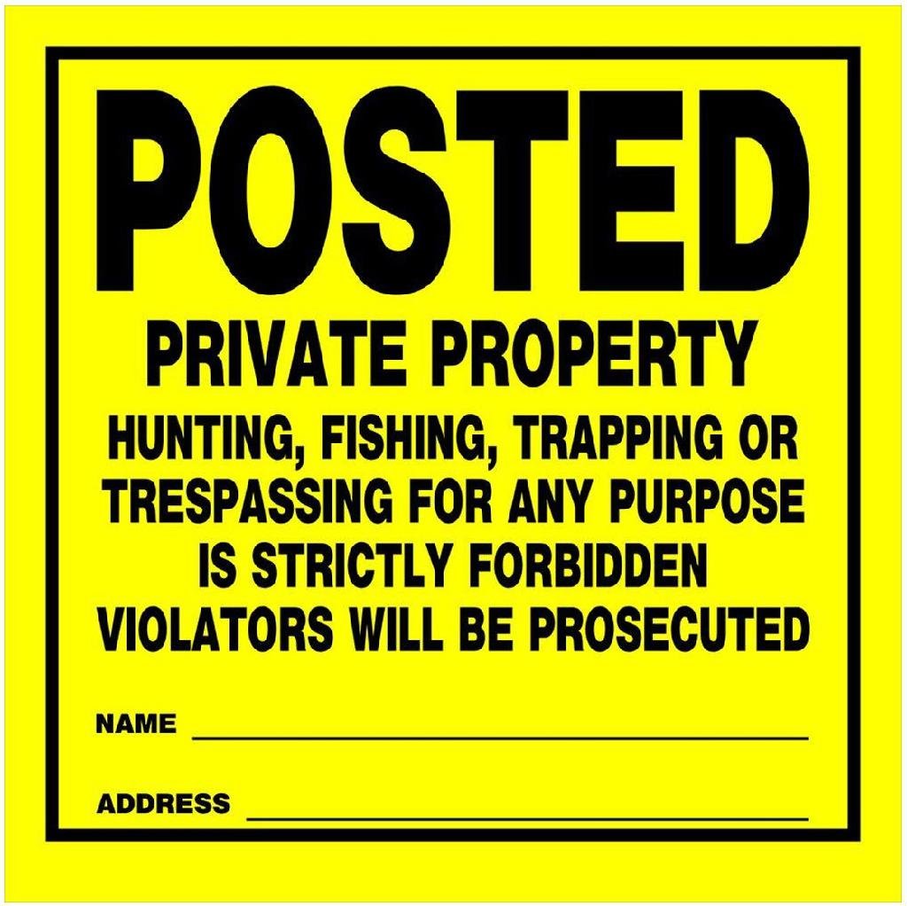 HME SIGN-POST Posted Private Property Signs 12-Pack