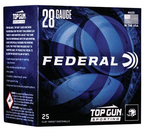 Federal TGS28218 Top Gun 28Ga 2.75" 3/4oz #8 Shot 1330fps 25rd Box - Federal Premium Ammunition - LEAD