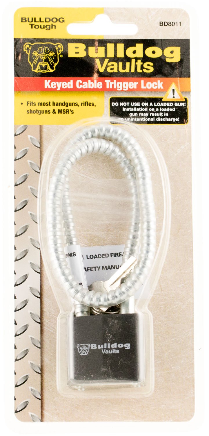 Single Pack Keyed Cable Trigger Lock w/Key - Bulldog - KEYED LOCK