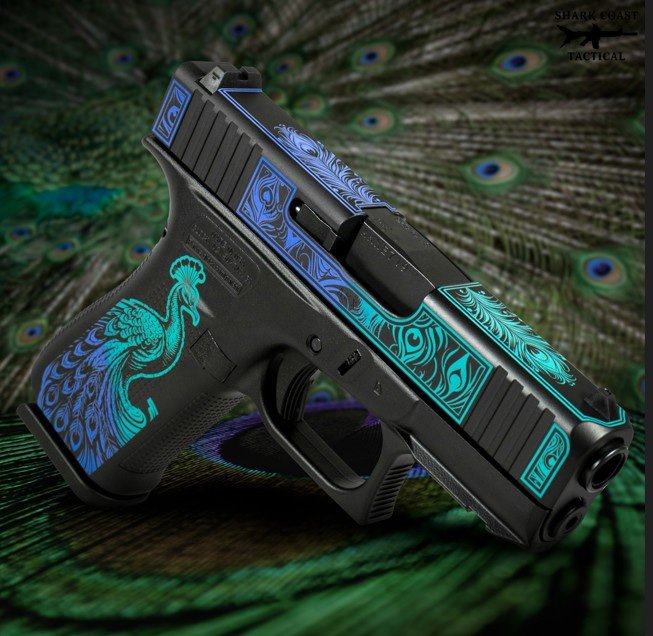 Glock 43X RMR CUT C4 PEACOCK 9MM 3.4IN BARREL 10RD UX4350204FRNPEA - Shark Coast Tactical - 9mm