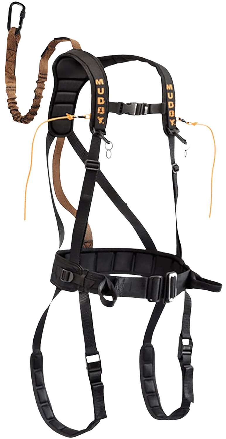 Muddy MUD-MSH400-L Safety Harness, Padded Nylon, 170-230 lbs, Max Waist 40"
