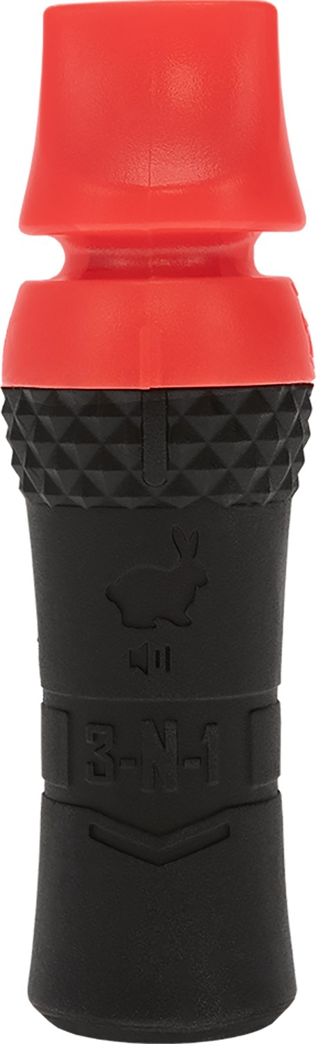 Hunters Specialties HSJS3N1PRCALL Predator Call Black/Red 3-in-1 Design - HS Precision