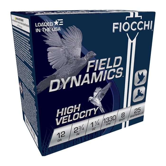 Fiocchi AMMUNITION UPLAND GAME 12 GAUGE 2-3/4" 1-1/4OZ #8 SHOT 250/CASE
