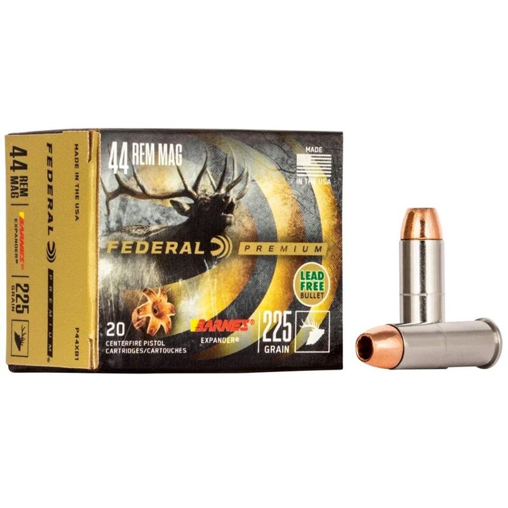 Federal P44XB1 44 Rem Mag 225 Grain Barnes Expander 20 Rounds Box - Federal Premium Ammunition - BARNES EXPANDER BRX