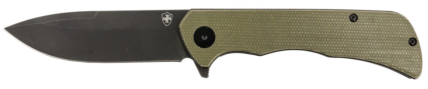 Templar PFMGN321 Paladin 3.27" D2 Steel Folding Knife Green Micarta Handle - TEMP - DROP POINT