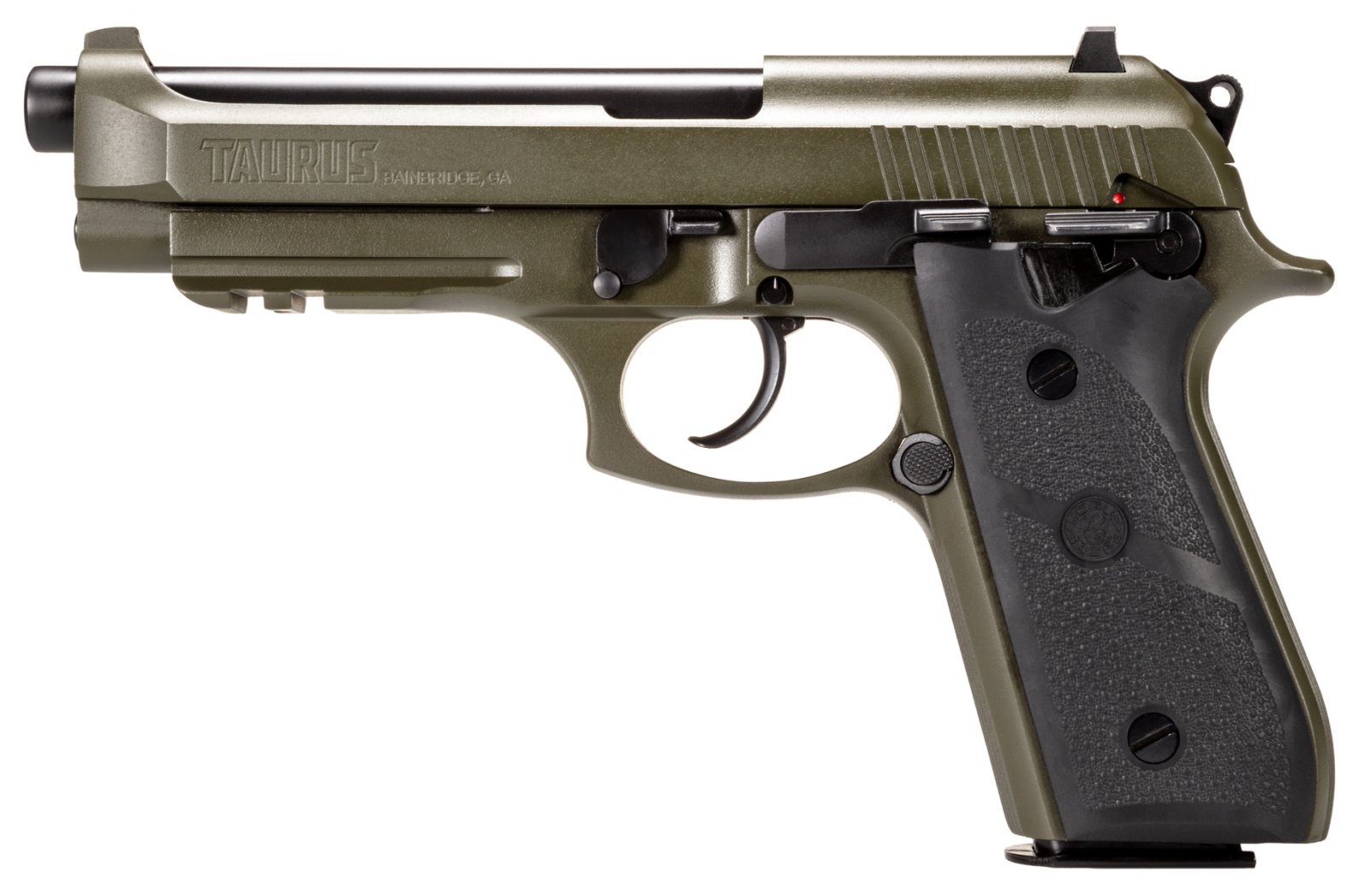 Taurus PT92 9mm OD Green Cerakote Hogue Grips 17+1 Capacity 5" Barrel - Taurus International Manufacturing, Inc. - 9mm