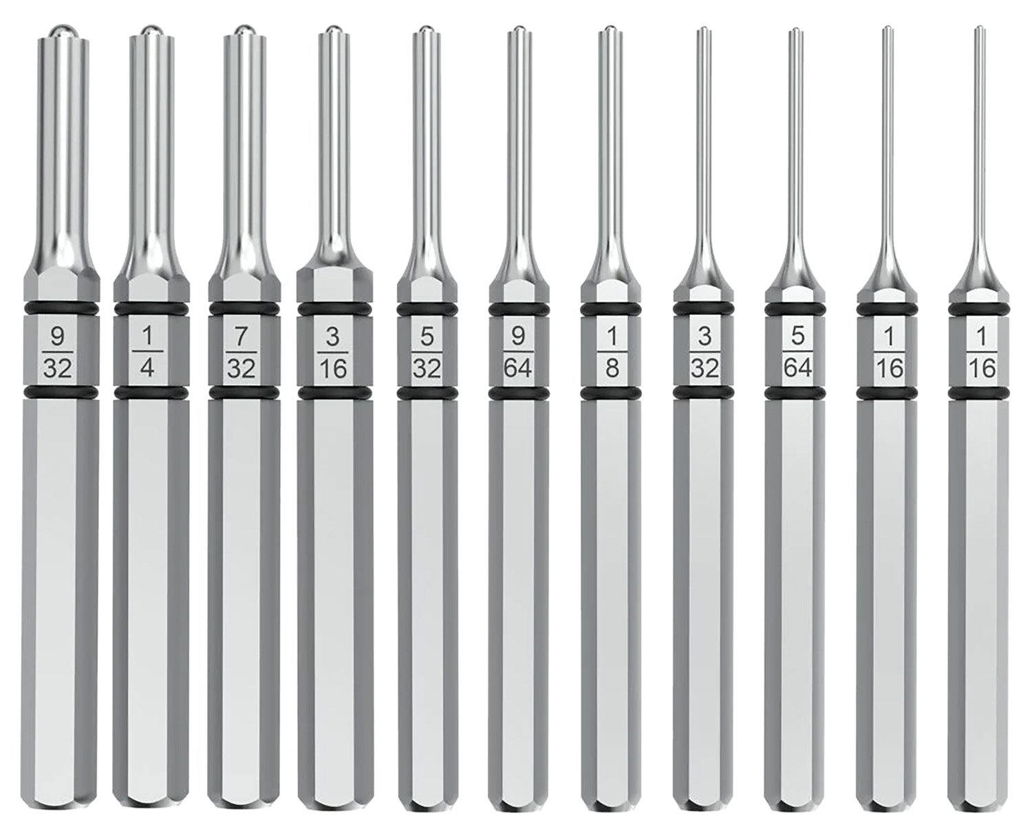 Real Avid AVAPK-RP Accu-Punch Roll Pin Set 11-Piece Steel - Real Avid