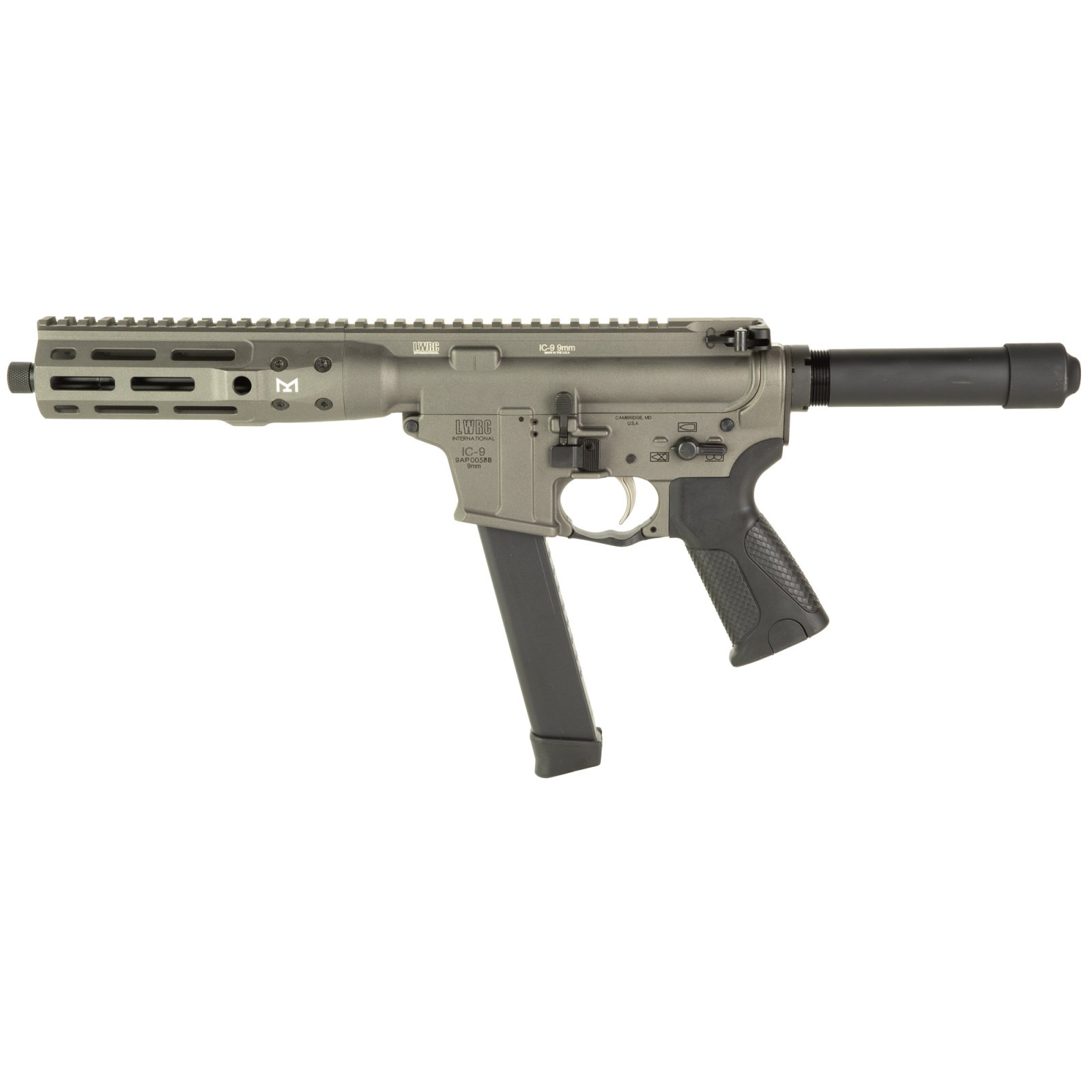 LWRC ICP9TG8 IC-9 9mm Luger 33+1 8.50" Black Nitride Threaded Barrel...