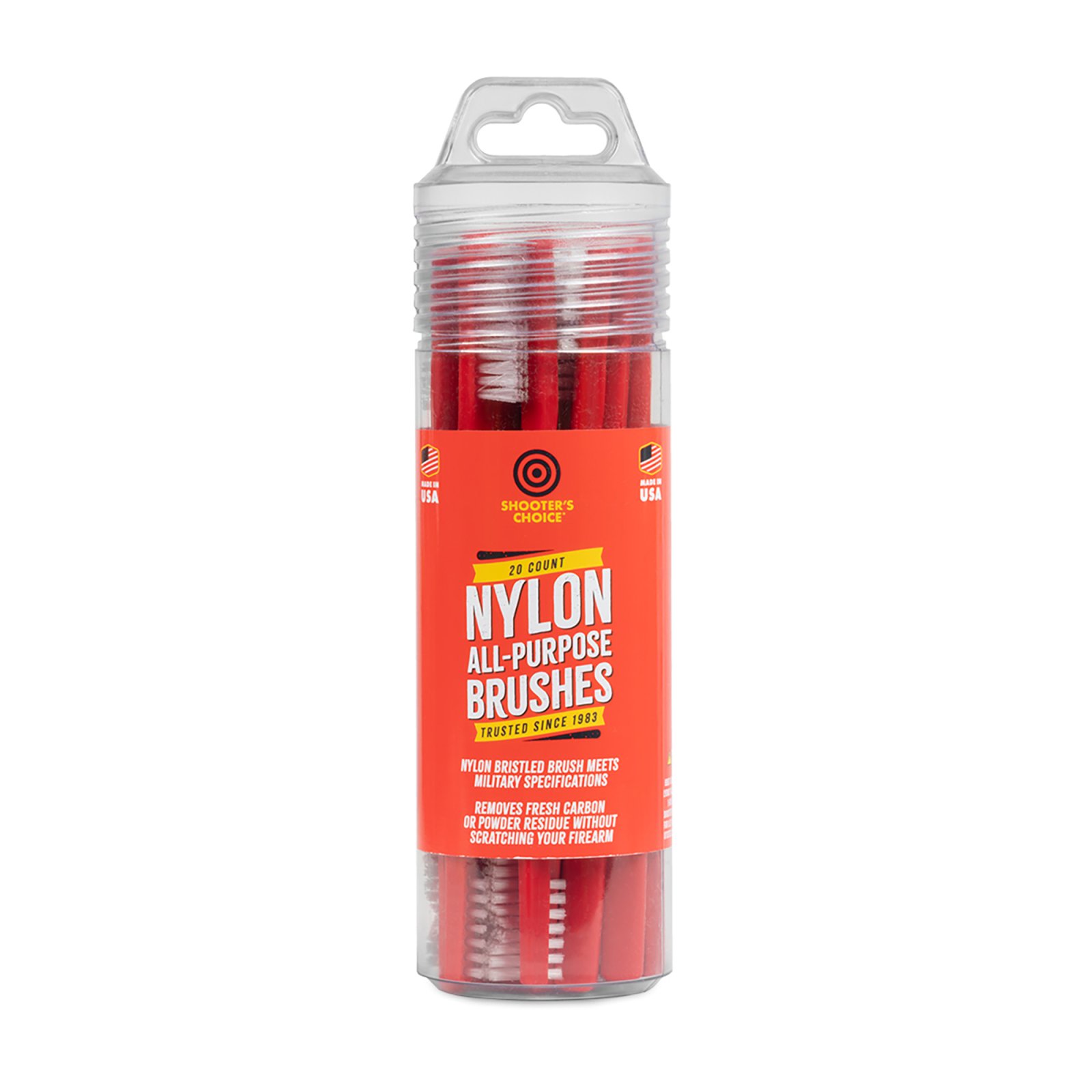 Shooter's Choice Nylon All Purpose Receiver Brush 20pk
