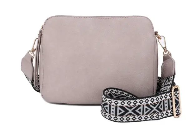 Jessie & James Rebecca Concealed Carry Crossbody Stone 10 In W 7.5 In H
