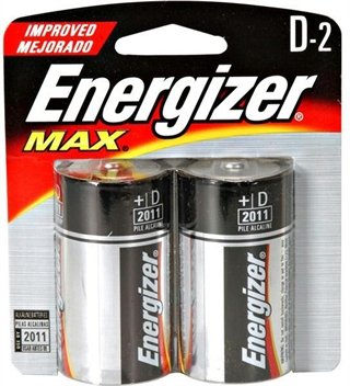Energizer Max D Batteries 2-Pack E95BP-2 - Energizer Holdings, Inc.