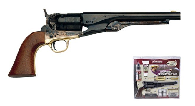 Traditions FRS18602 Revolver Redi-Pak 44 Cal Black Powder 8" Blue Walnut - Traditions Performance Firearms - 44 BLKPOWDER