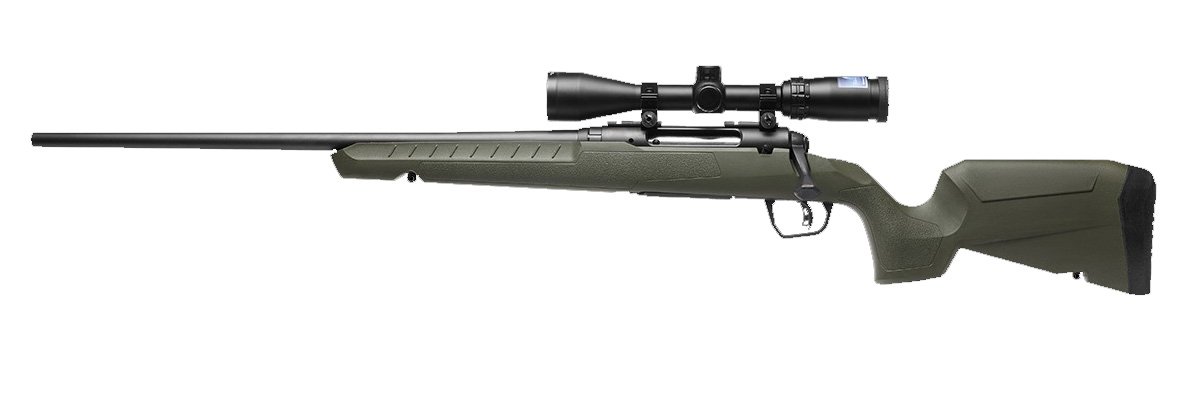 Savage 32239 Axis 7mm-08 Rem Rifle, 4+1, Matte Black, Green Stock - Savage Arms - 7mm-08