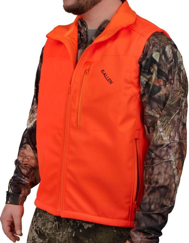 ALLEN 2337 Softshell Hunting Vest Large Blaze Orange 56" Chest