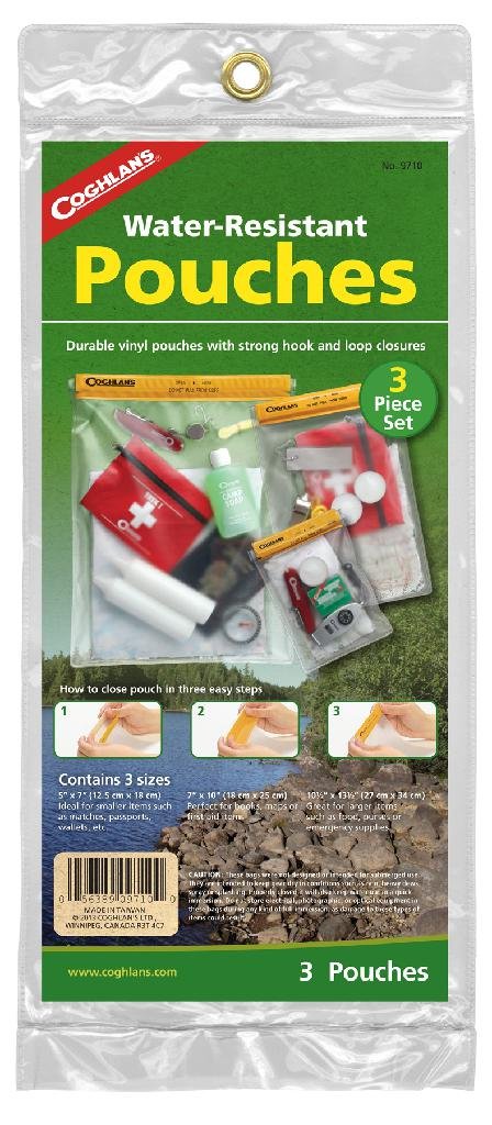 Buy Coghlan's 9710 Waterproof Pouch Set 3 Vinyl Pouches 5x7, 7x10, 10.5x13.5 online