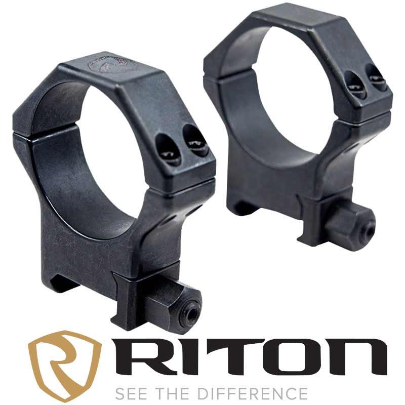 Riton Optics 34mm Hardened Steel Picatinny Rings 19mm