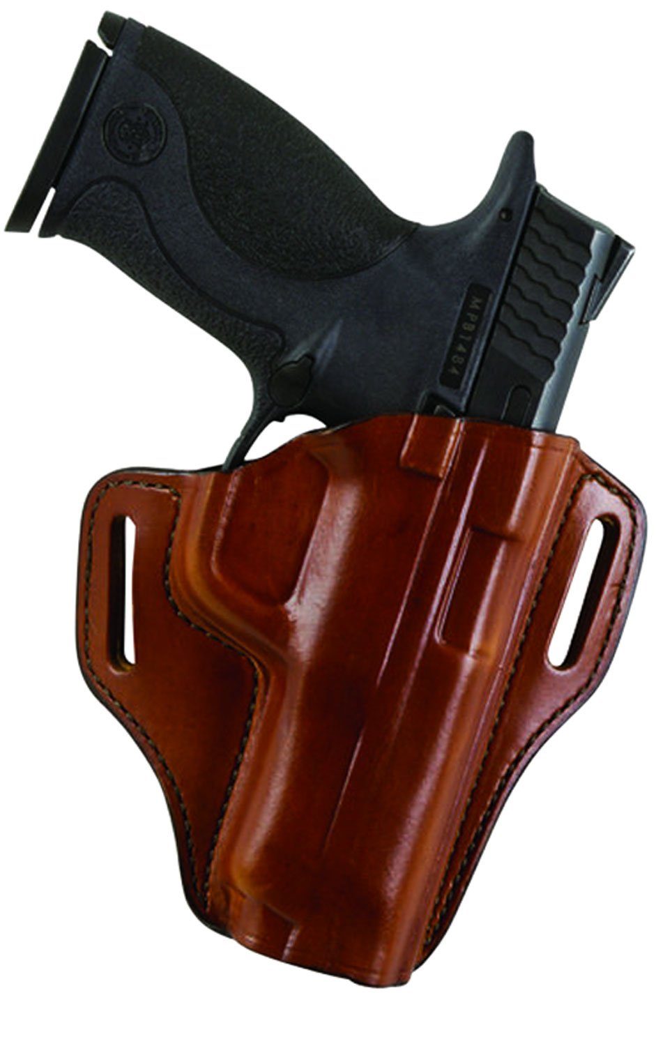 Bianchi Model 57 Remedy Belt Slide Holster - S&W Shield - Right Hand - Tan Leather - Bianchi - TAN