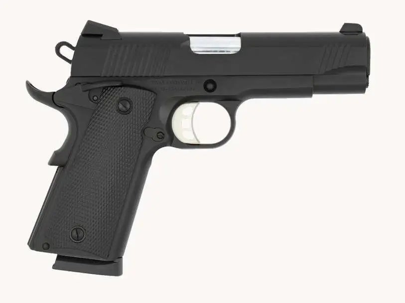 Tisas 10100121 Modernized 1911 Pistol, 9mm Luger, 9+1 Capacity, 4.25" Cold Hammer Forged Barrel, Cerakote Black Finish, Novak Style 3-Dot Sights