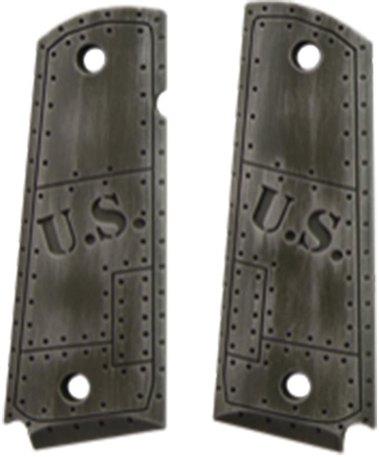 Hogue 00823-EXLTRP Govt. Model 1911 Green Distressed Aluminum Grip