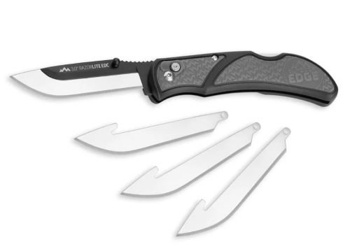 Outdoor Edge RLY30-50C Razor-Lite EDC Knife Grey 3" Replaceable Blades - Outdoor Edge