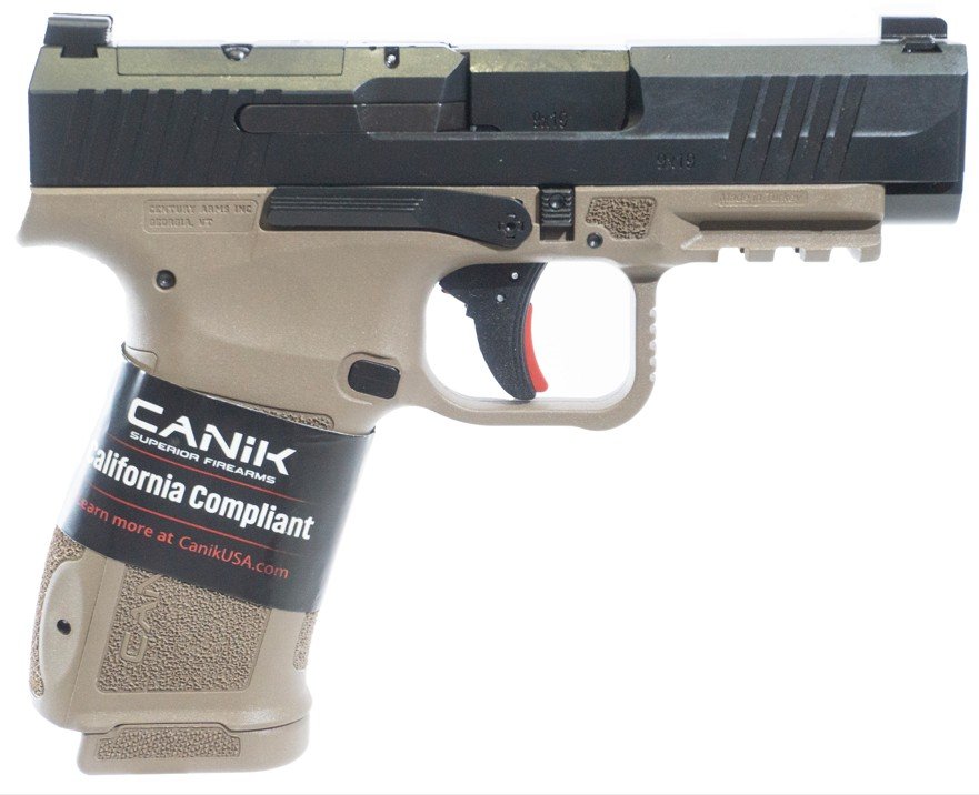 Canik Mete MC9 LS Handgun 9mm Luger 10rd Magazine 3.6 Barrel Black/FDE CA Compliant - CANIK - 9mm