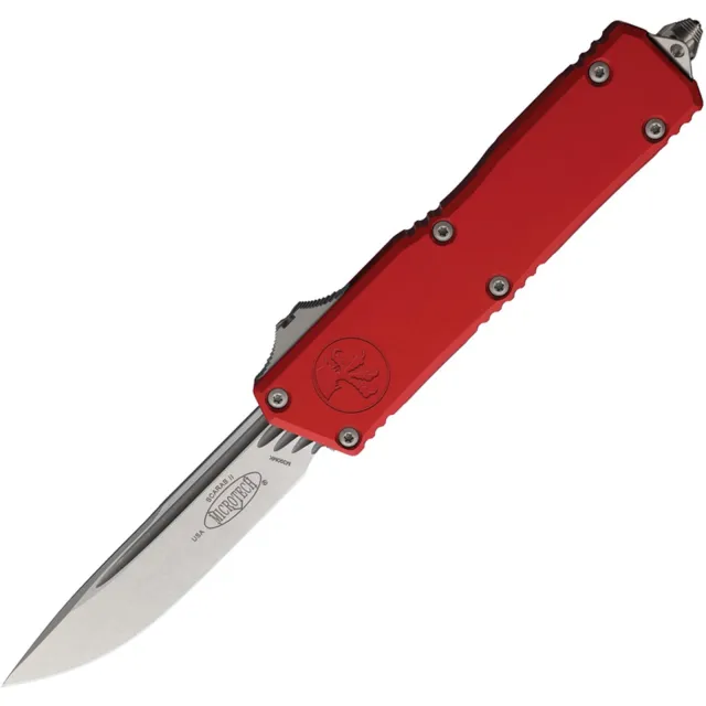 Microtech Scarab II G3 3.97 In SE Stonewash Red ALU Handle