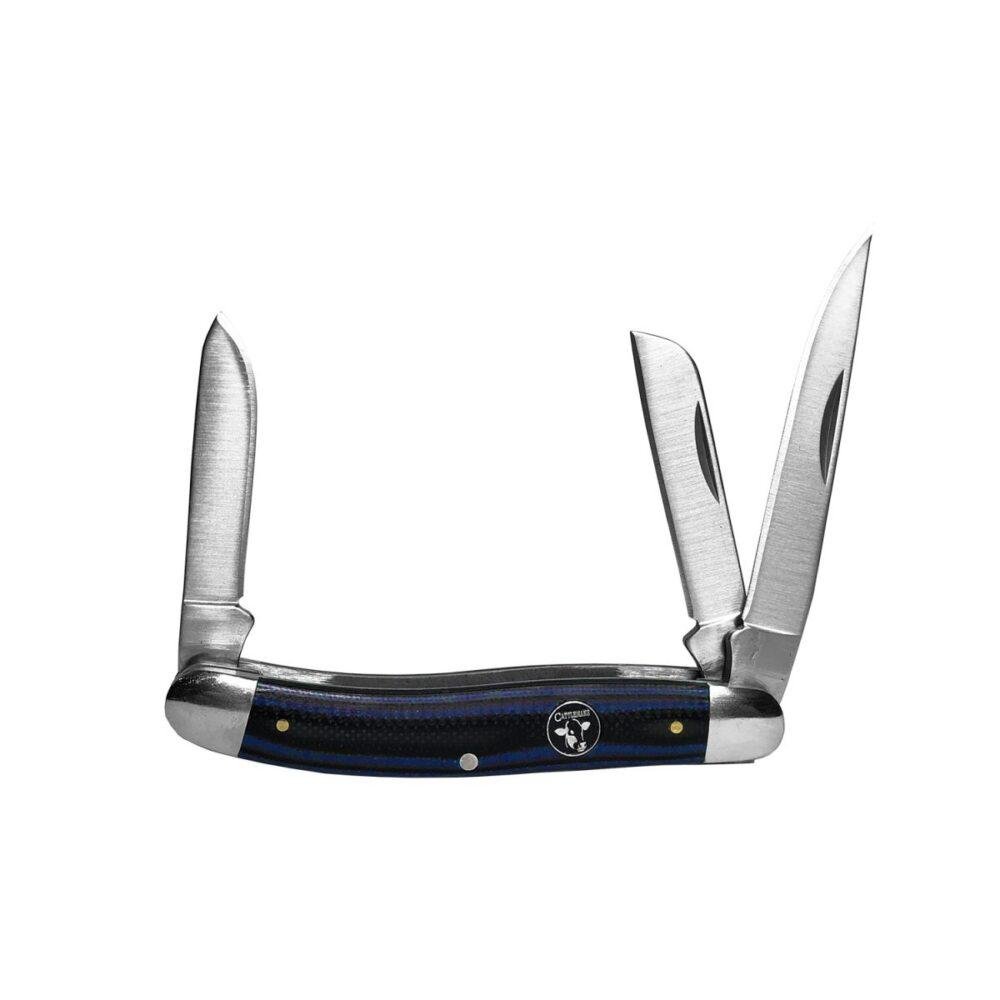 ABKT Cattleman Stockman Cowhand Series Knife 3 Blades Blue - Rock Ridge Outdoors