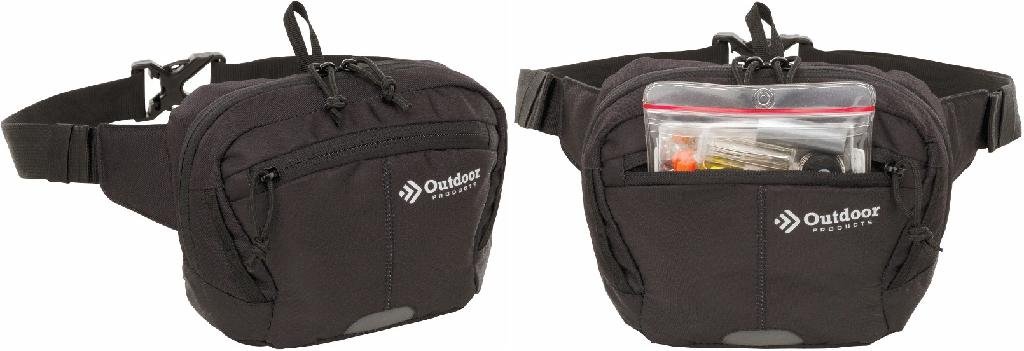 OUTDOOR 1243OPD-008 Essential Waist Pack 2L, 7.7 x 5.7 x 3 In