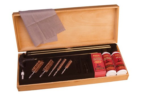 Outers 96231 Deluxe Universal Cleaning Kit with Brass Rods and Wood Case