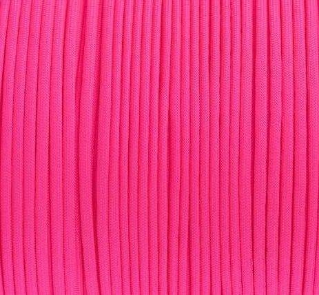 Mero 550 Paracord - 100' 550 lb Pink Neon - E.L. Wood Braiding Co. Inc.