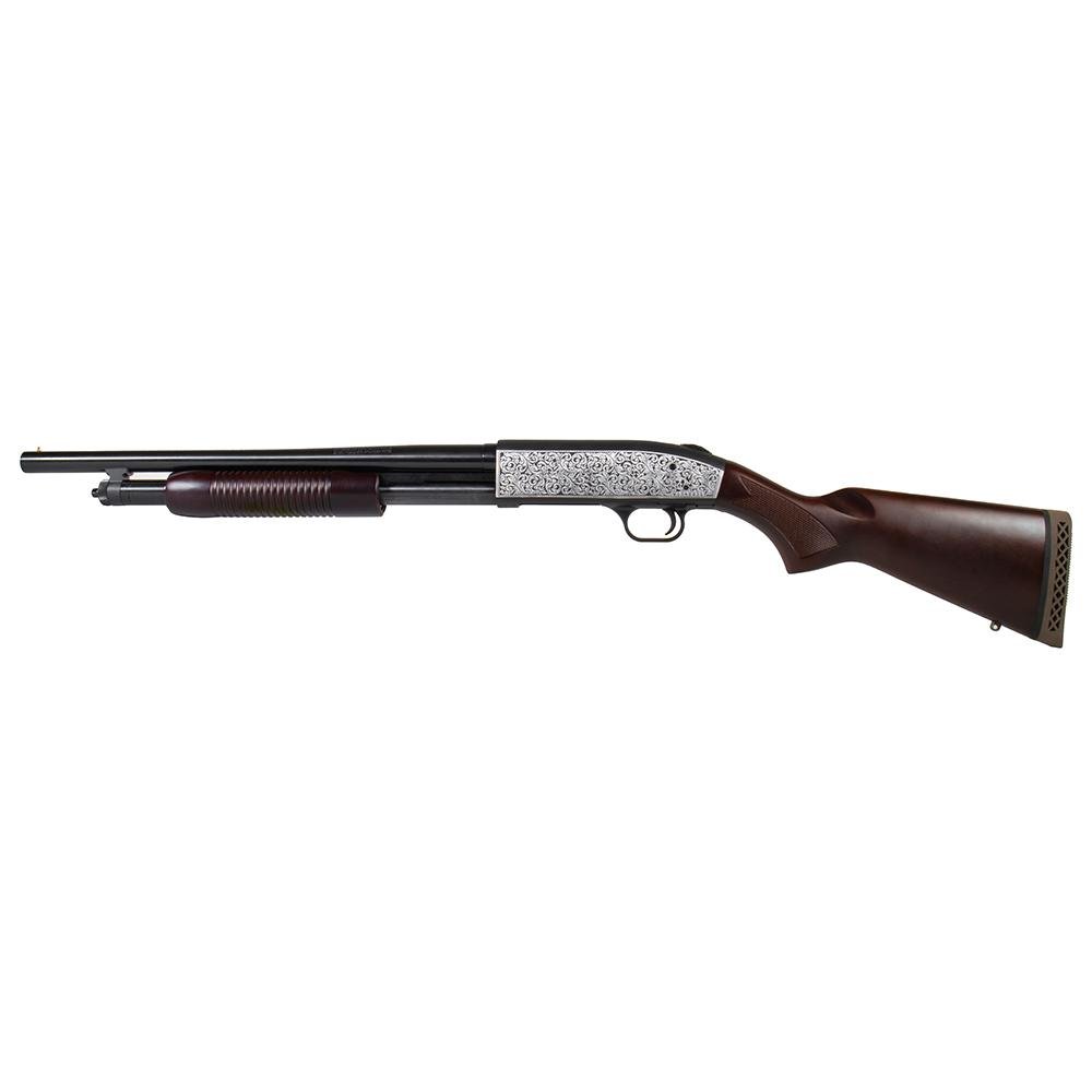 Mossberg 50429 500 Retrograde 12ga Shotgun, 18.5" Barrel, 5rd, Walnut Stock