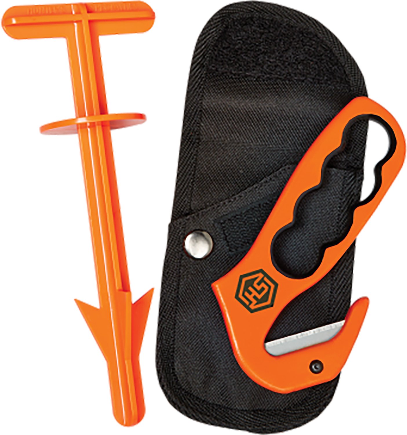Buy Hunters Specialties Butt Hook Combo - Gut Hook and Butt Out 2 - Replaceable Blade - Blaze Orange - Rubber Finger Grips - Nylon Carry Pouch - Field Dressing Tool - UPC: 021291016105 online