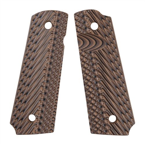 VZ Grips 02-HB-A Operator II G10 Grips Hyena Brown 1911/Commander - VZ GRIPS