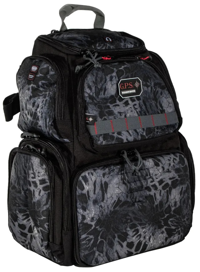 GPS Handgunner Backpack 1711BPPMB Blackout 1000D Nylon Holds 4 Guns
