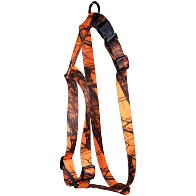 Omnipet 17L-BLZ Large 1 Inch Nylon Harness Mossy Oak Blaze Orange - Leather Brothers Inc. DBA Omnipet