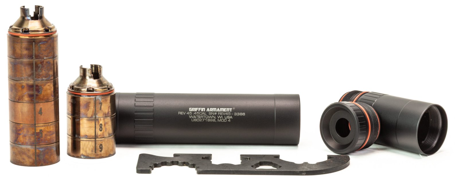Griffin Revolution 45 ACP Black Suppressor Tactical