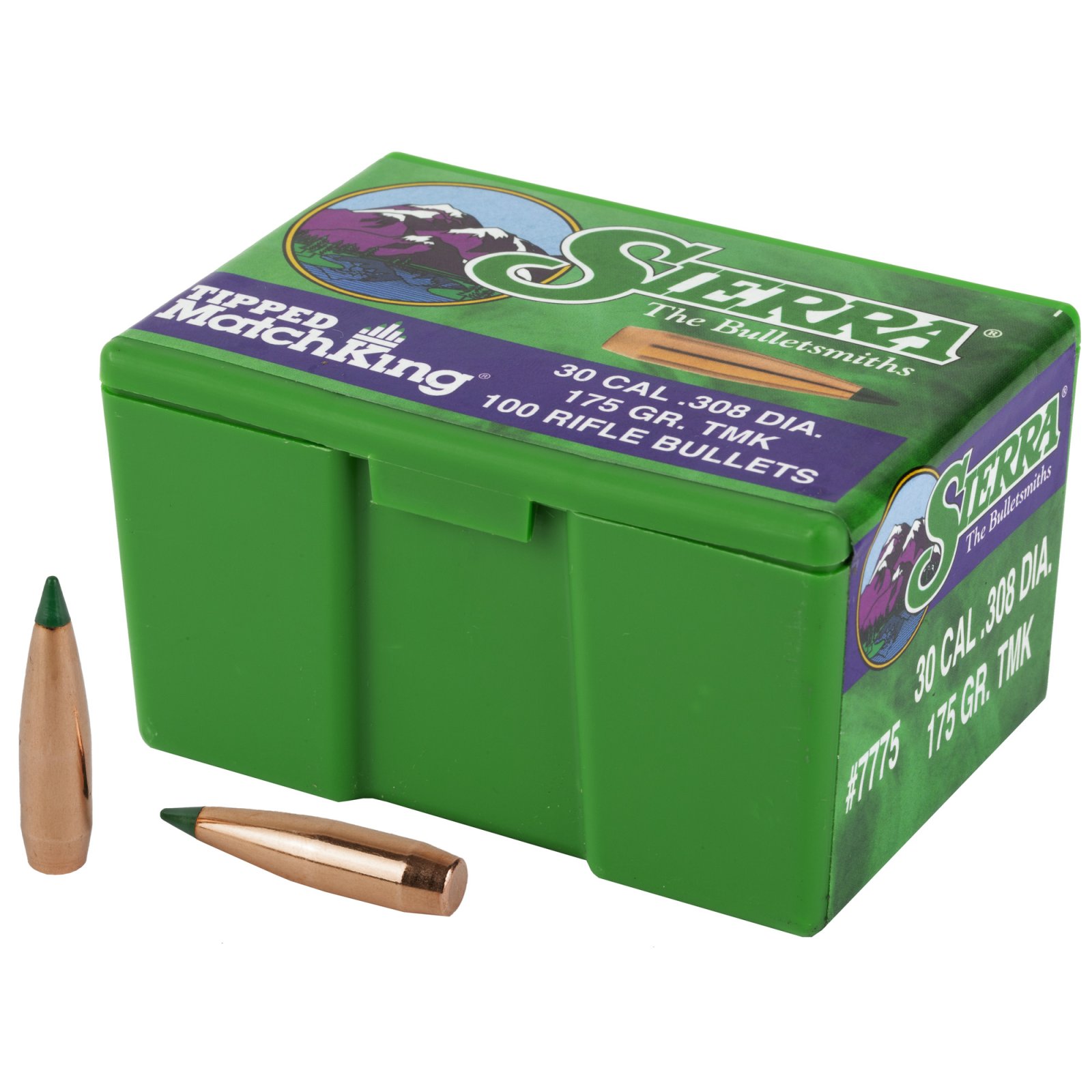 Buy Sierra Tipped MatchKing 7775 .30 Caliber 175 Grain Boat Tail Bullet 100 Cou online