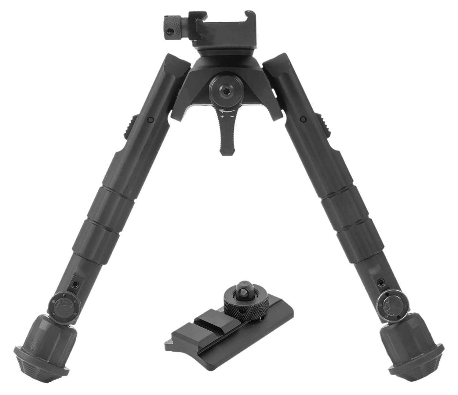 Buy Leapers TLBP01B Bipod 7-9" Black Anodized Aluminum with Rubber Feet online