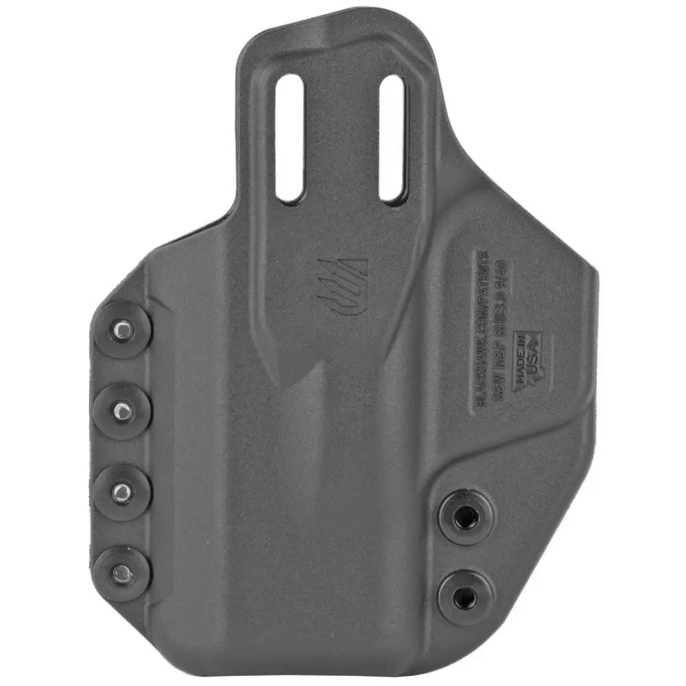 Blackhawk Stache IWB Holster, Ambidextrous, M&P Shield 9/40, Injection Molded Polymer, Adjustable Belt Clip, Low Profile Shirt Guard, USA Made - Blackhawk - BLACK