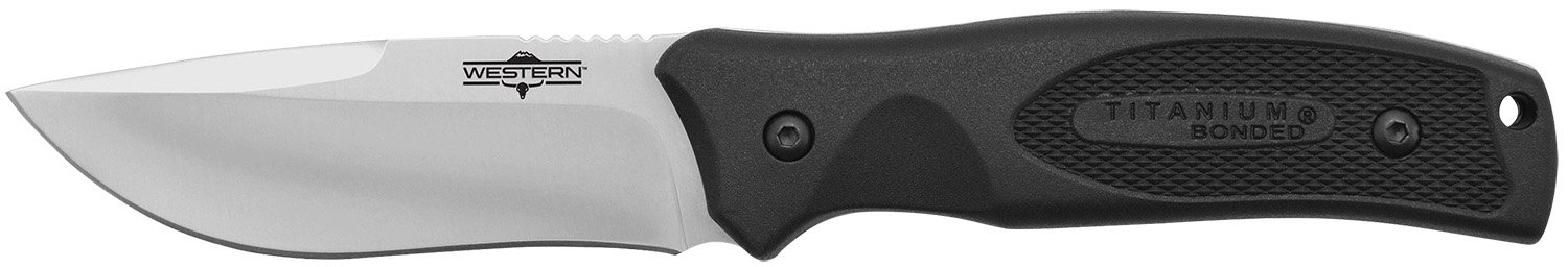 Camillus 19232 Western Black River 3.75" Fixed Blade Knife, Rubber Handle - CAMIL - DROP POINT