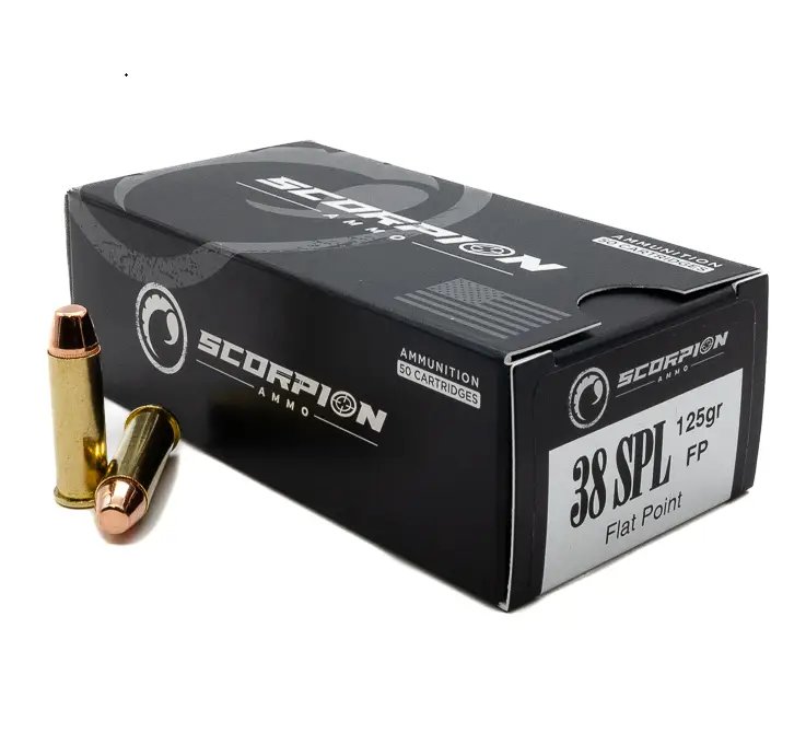 SCORPION AMO 38 SPECIAL 125GR TMC- FP 50RD BOX ( 20 BOXES PER CASE)